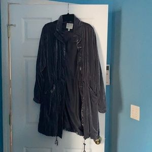 Torrid: gray velvet utility jacket
